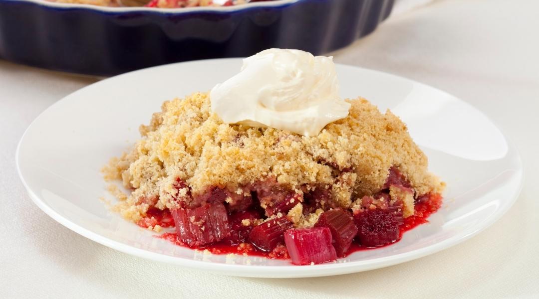 Crumble à la rhubarbe